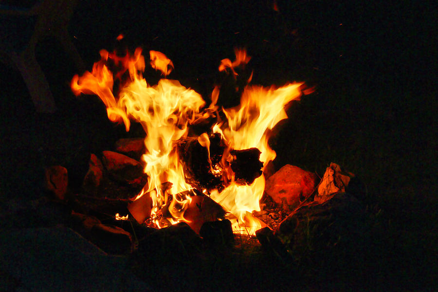 Fire Pit Flame Dancers Photograph by Russel Considine