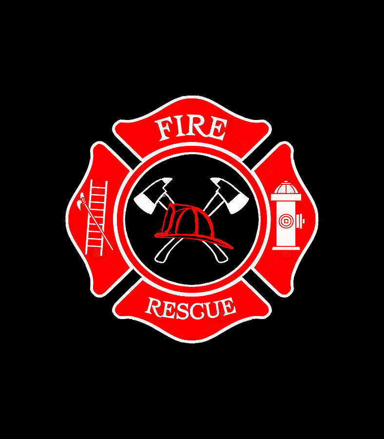 Fire Rescue maltese cross Digital Art by Fire Rescue maltese cross