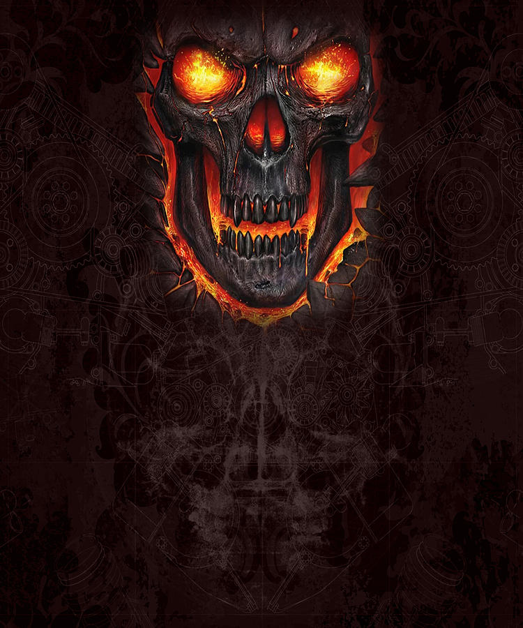 Fire Skull Digital Art by Do Tran Quang - Fine Art America