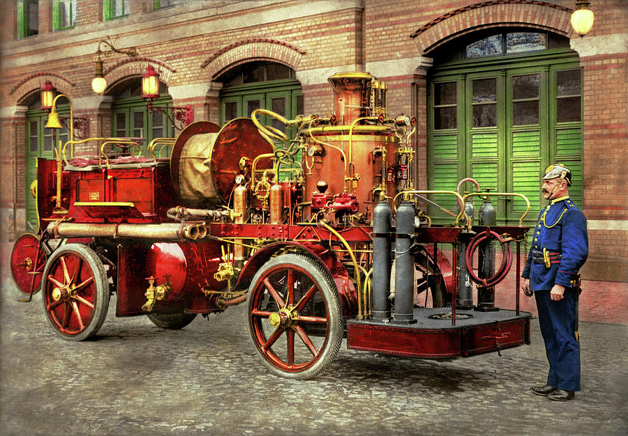 Fire Truck - An electric pump truck 1907 Photograph by Mike Savad