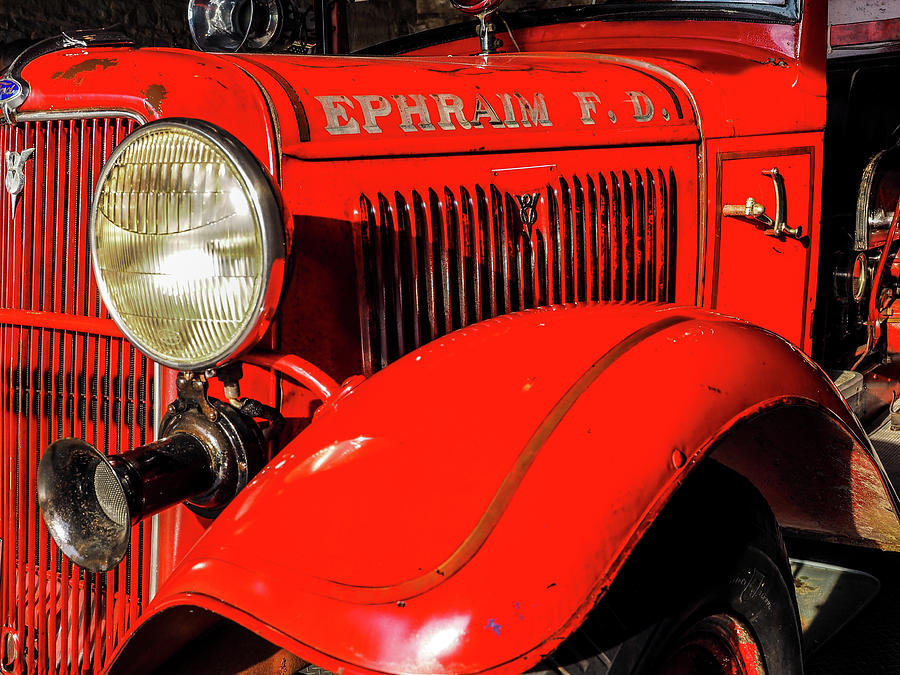Fire Truck at Ephraim 818 Photograph by James C Richardson