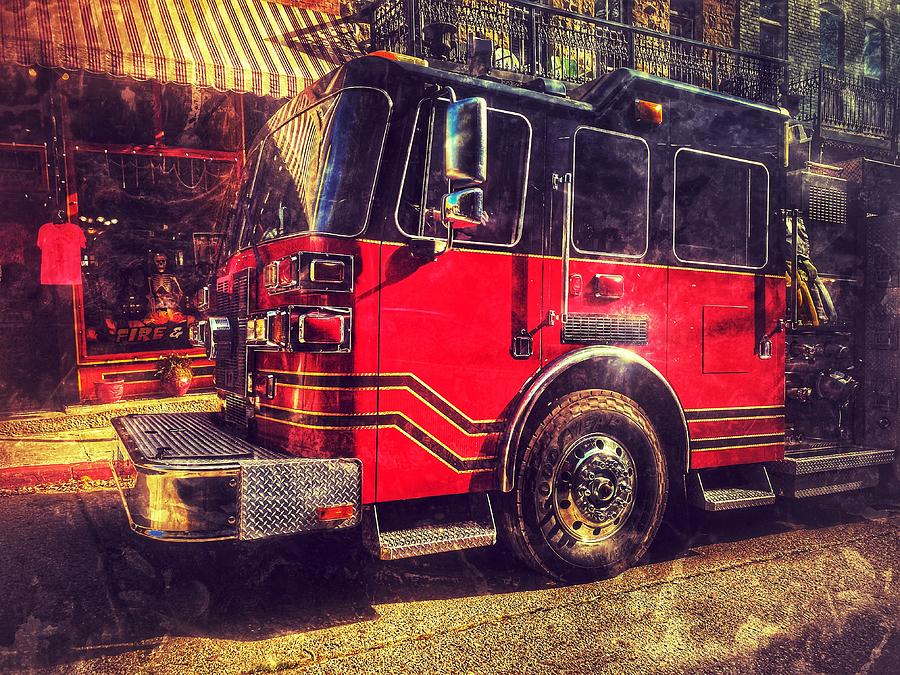 Fire truck front Photograph by Mark Pritchard - Fine Art America