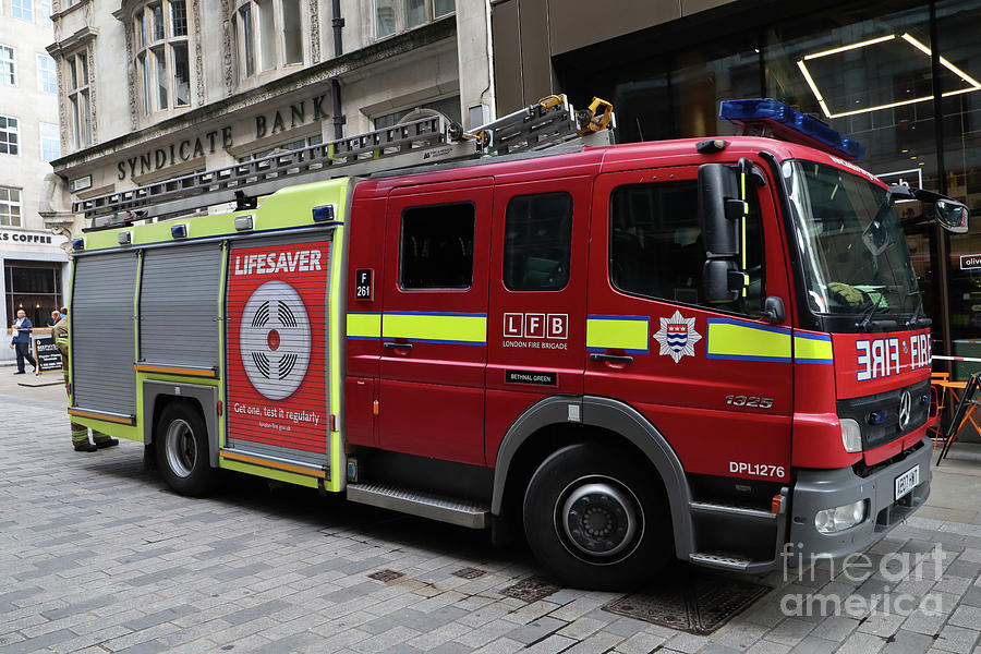 Fire Truck in London, England Photograph by Steven Spak