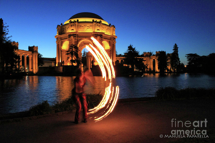 Firedancer at Palace of Fine Arts Photograph by Manuelas Camera Obscura