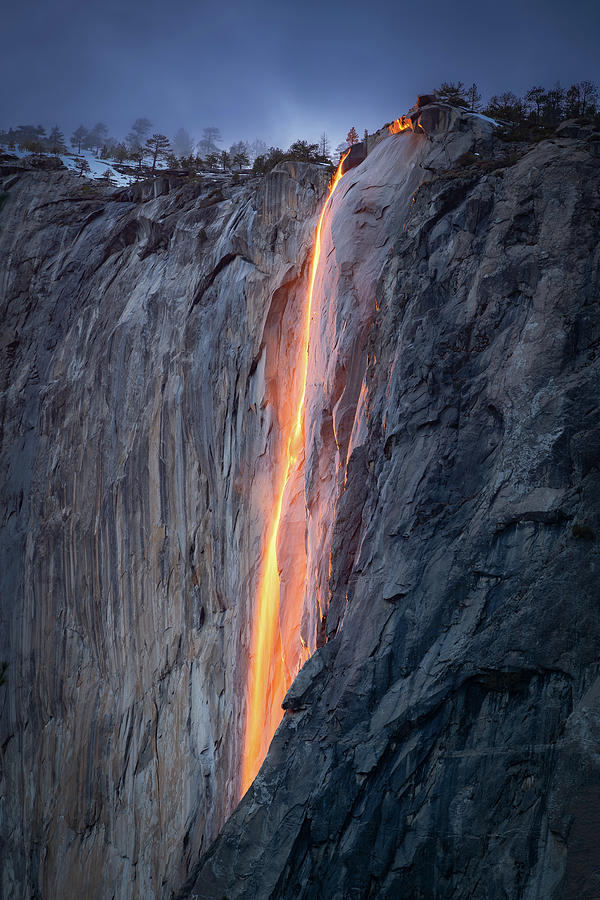 Yosemite National Park Photograph - Firefall by BJ Stockton