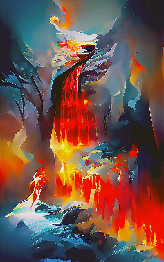 Firefalls Digital Art by Alex Mir
