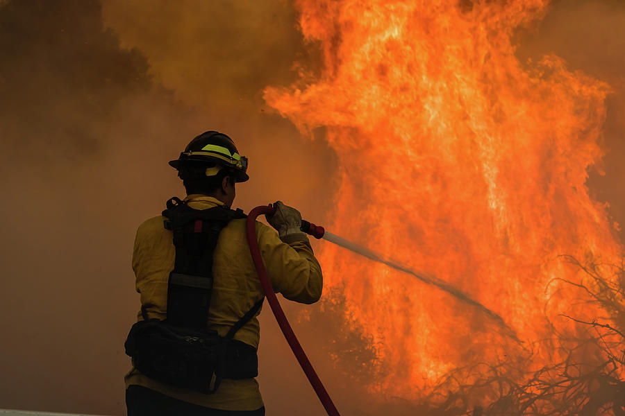 Fire Photograph - Firefighter 1 by Brian Knott Photography