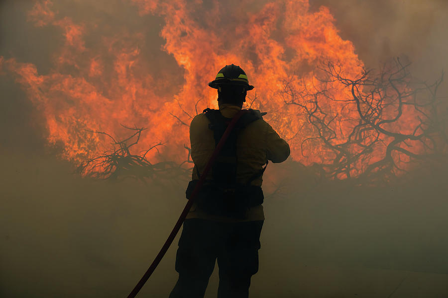 Fire Photograph - Firefighter 4 by Brian Knott Photography