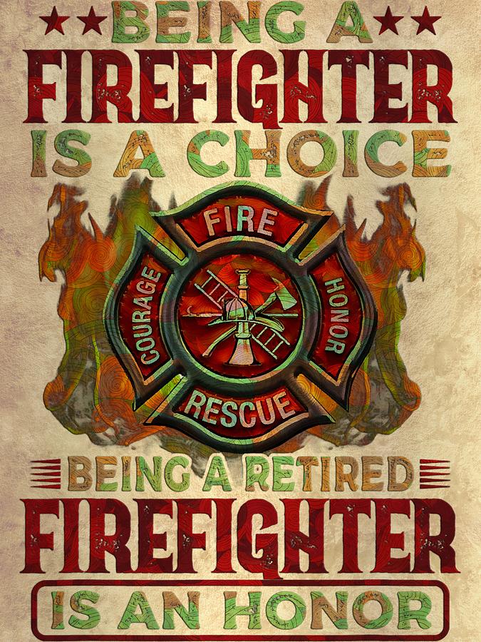 Firefighter Fireman Emblem Fathers Day For Fireman Firefighte ...