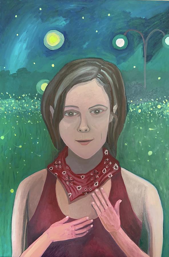 Fireflies Painting - Fireflies by Lee Janene Fireflies Painting - Fireflies by Lee Janene