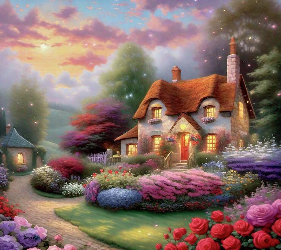 Firefly Cottage Digital Art by James Eye - Fine Art America