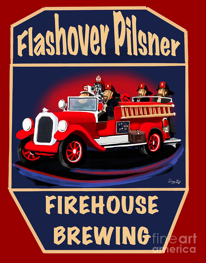 Firehouse Brewing Flashover Pilsner Digital Art by Doug Gist