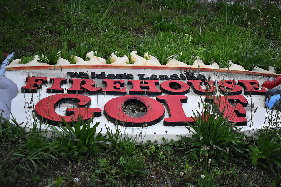 Firehouse Golf Sign Photograph by Kathy K McClellan