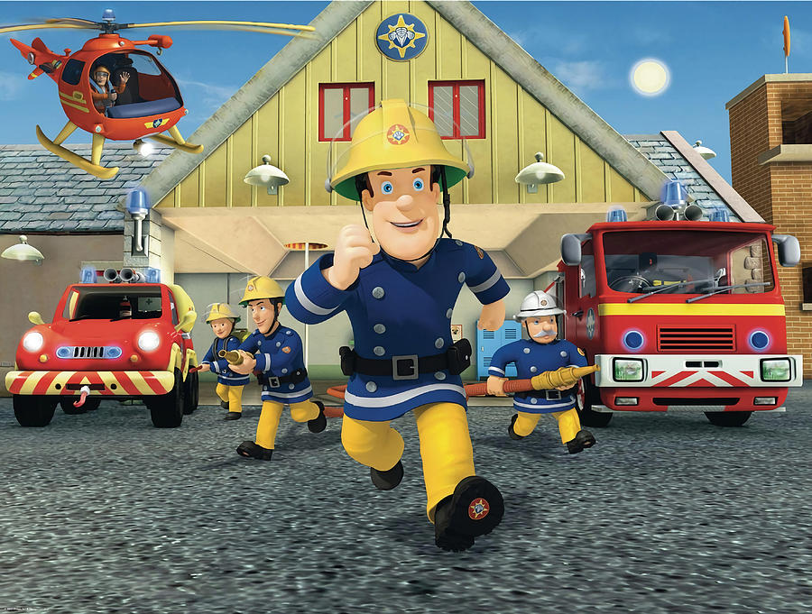 Fireman Sam and Friends Poster boy Painting by Sabrina Karl | Fine Art ...