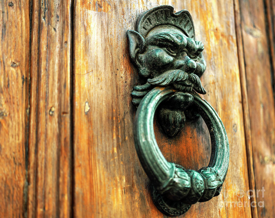 Firenze Antique Door Knocker in Italy Photograph by John Rizzuto - Fine Art  America
