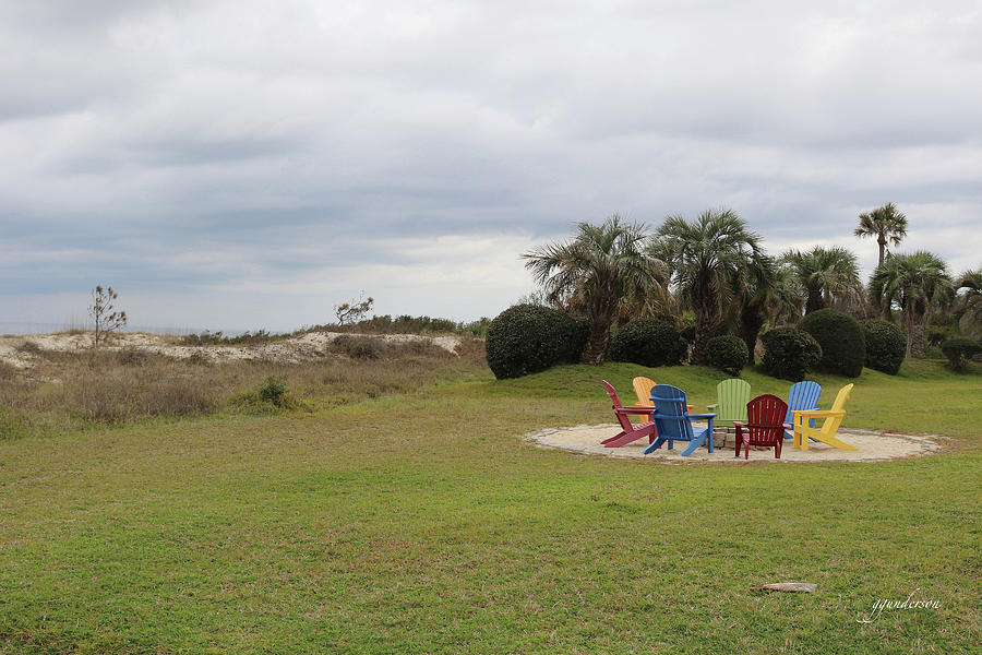 Firepit on Jekyll Island Photograph by Gary Gunderson