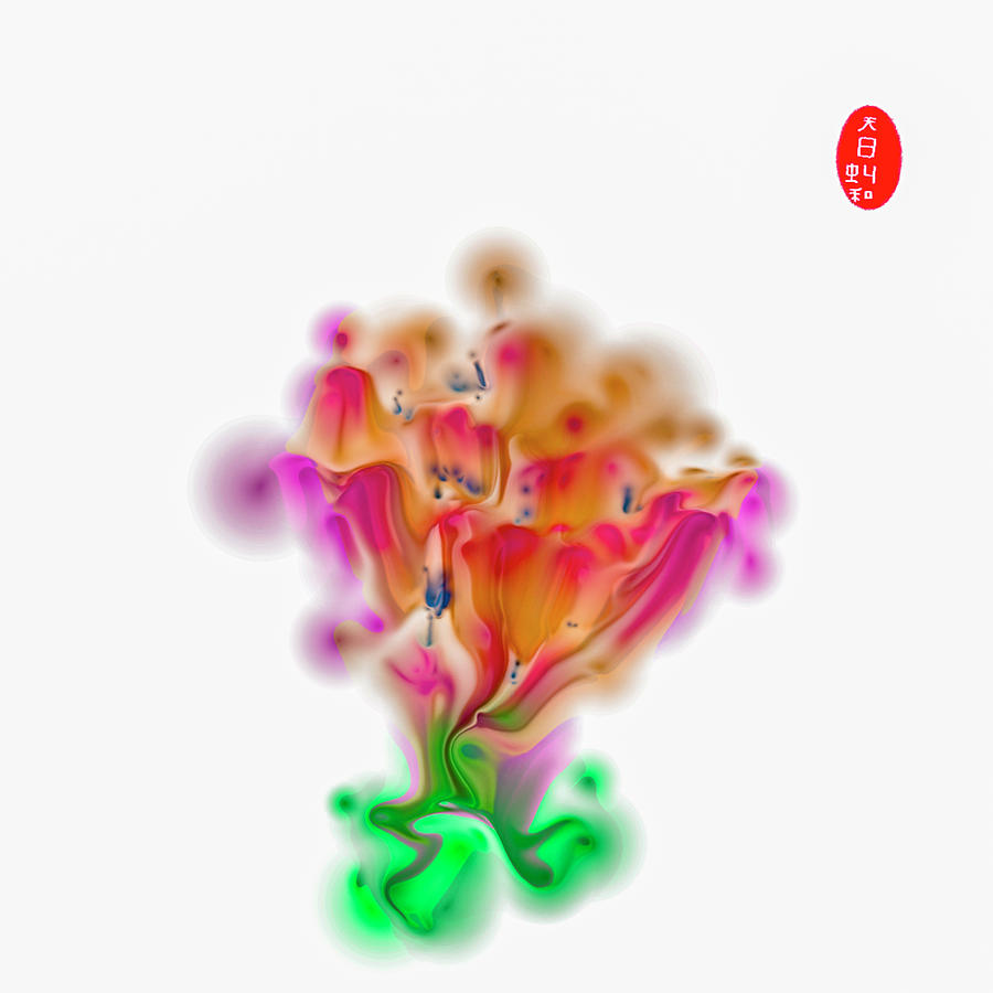 Fantasy Digital Art - Firery flowers #j6 by Leif Sohlman