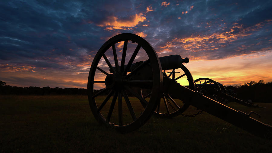 Fiery Sunset of Manns Battery Photograph by American Landscapes
