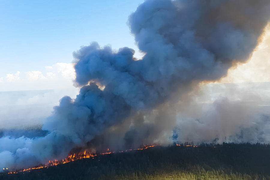 Fires in Russian forest, Transbaikal forest in fire, burning of Photograph by LYagovy