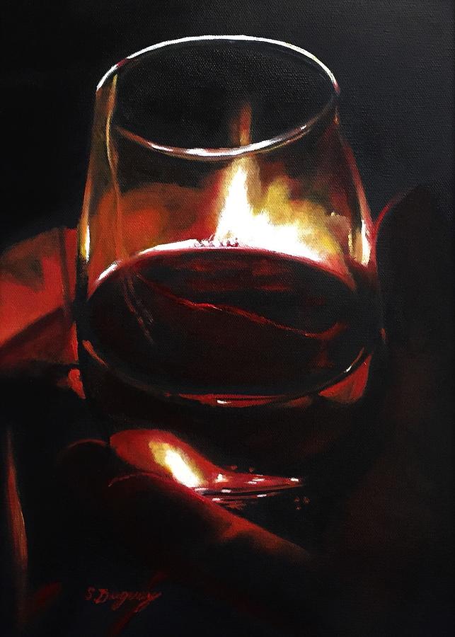 Fireside Painting - Fireside Rhapsody by Sharon Duguay Fireside Painting - Fireside Rhapsody by Sharon Duguay