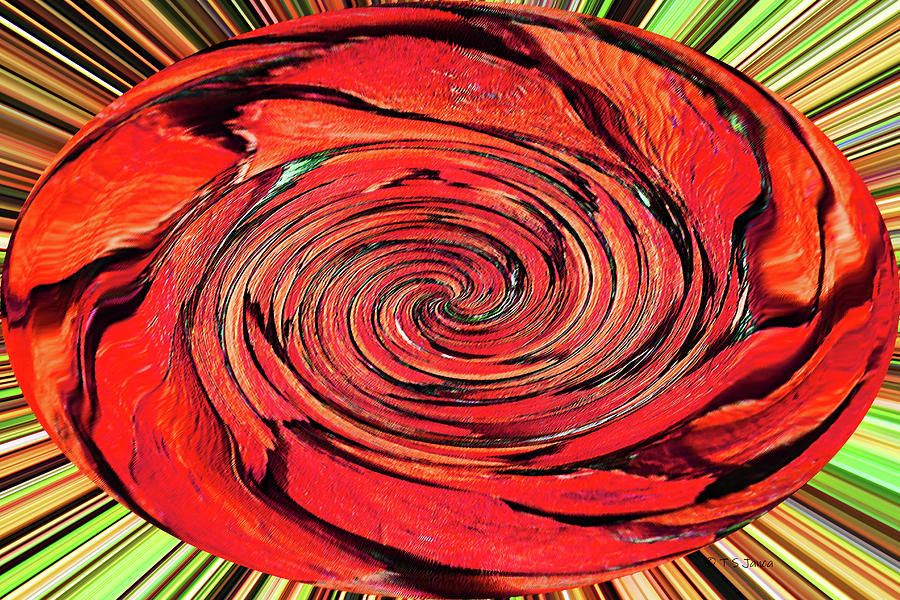 Firewood Pile Rose Abstract Digital Art by Tom Janca