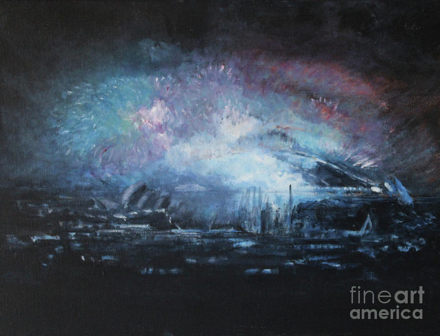 Fireworks 2018 Painting by Jane See
