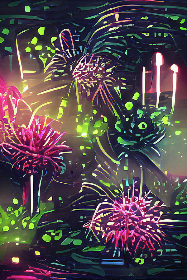 Fireworks Abstract Lights 103 Mixed Media by Movie Poster Prints
