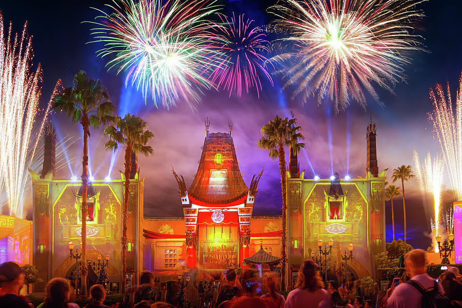 Fireworks at Disneys Hollywood Studios Photograph by Mark Andrew Thomas