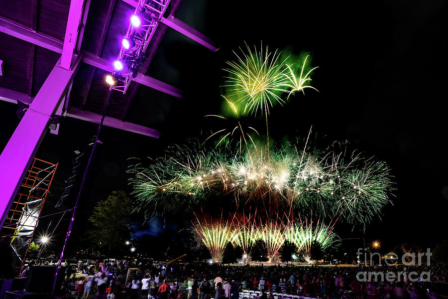 Fireworks at Evans Town Center Park Evans GA Photograph by The