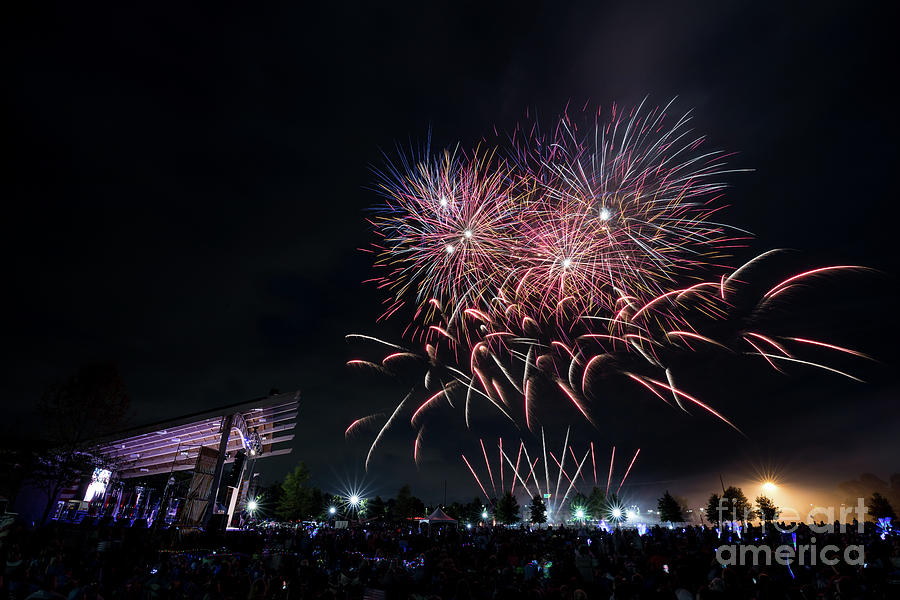 Fireworks at Evans Towne Center Park Columbia County GA Photograph by