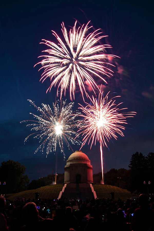 Fireworks at McKinley Memorial 3 Photograph by Rosette Doyle