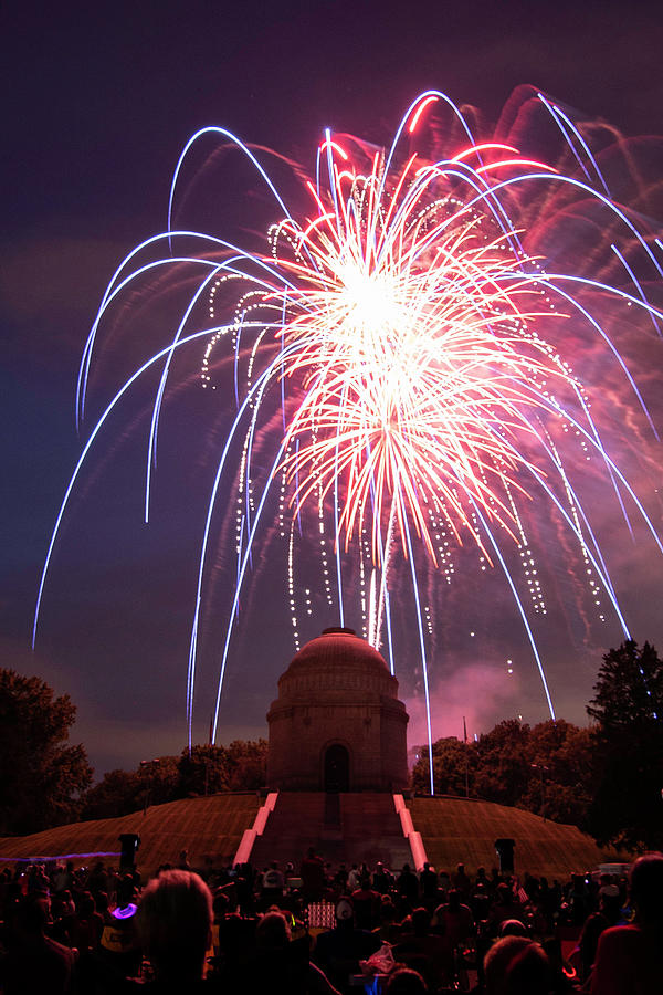 Fireworks at McKinley Memorial 4 Photograph by Rosette Doyle