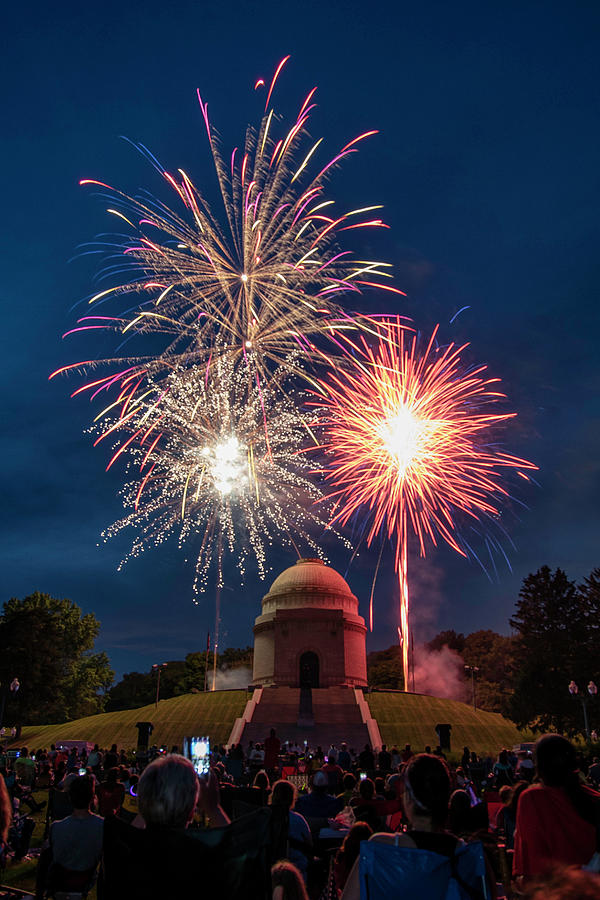Fireworks at McKinley Memorial  Photograph by Rosette Doyle