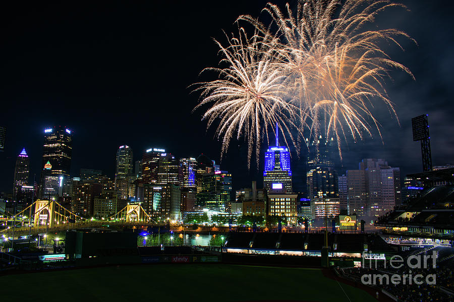 Fireworks at PNC Park by Zambelli Photograph by Nick Garuccio Fine