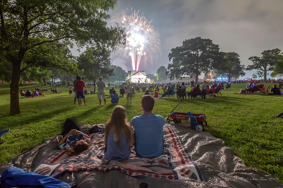 Fireworks at the Park Photograph by Steve Ferro