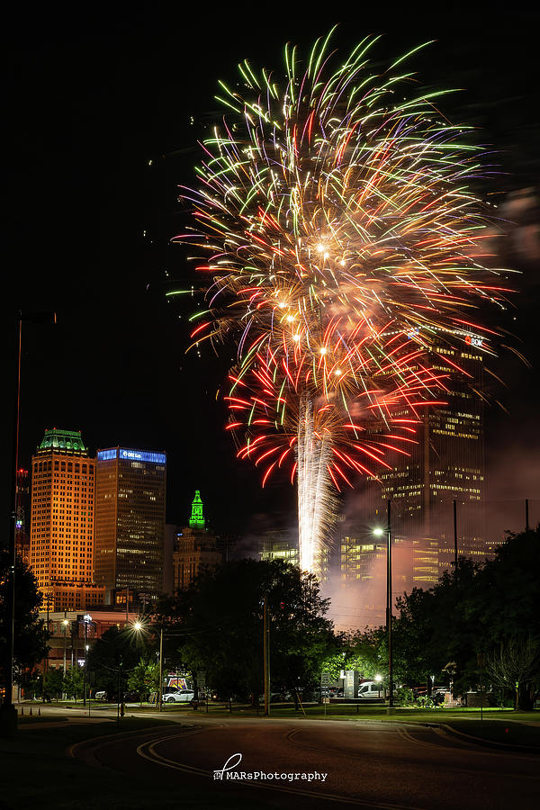 Fireworks at Tulsa Driller Stadium Photograph by Mark Robinson Pixels