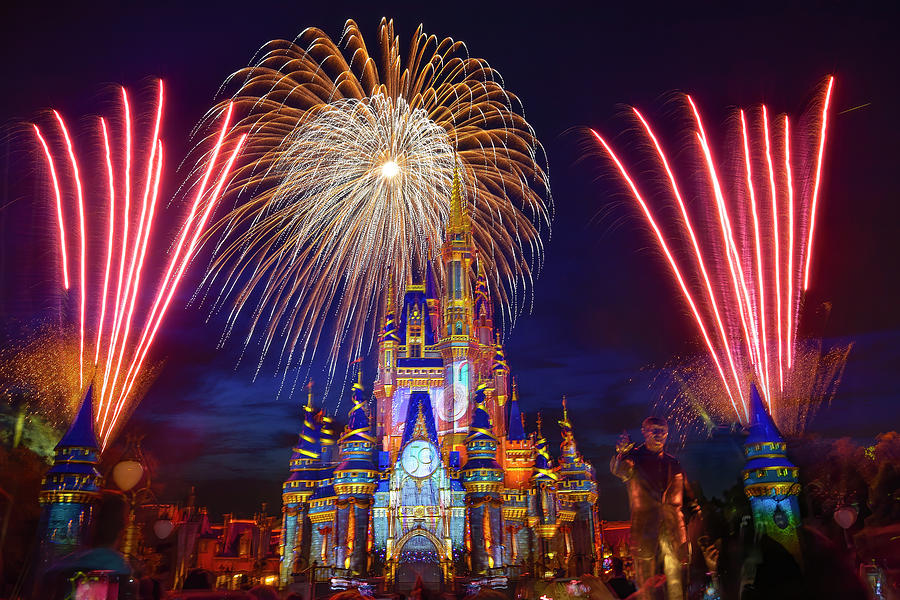 Fireworks at Walt Disney World Photograph by Mark Andrew Thomas