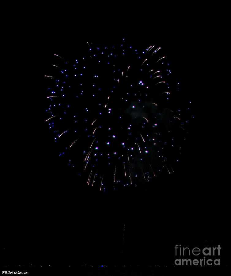 Fireworks, Purple Ball Photograph by PROMedias US