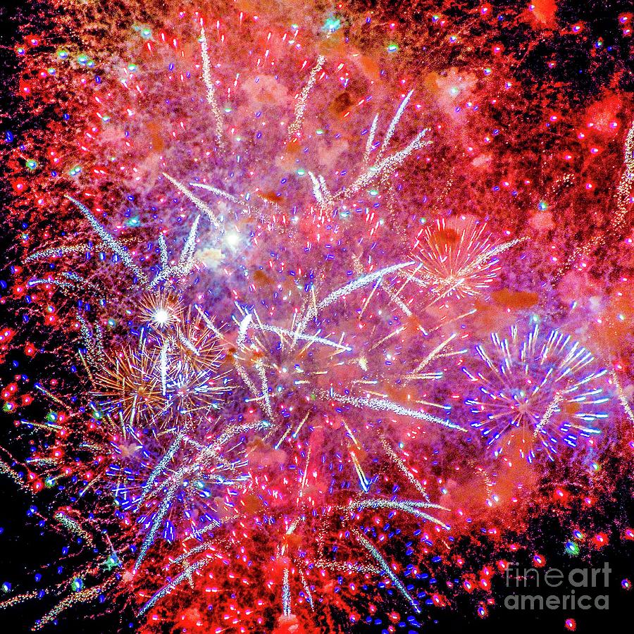 Fireworks Photograph - Fireworks by D Davila
