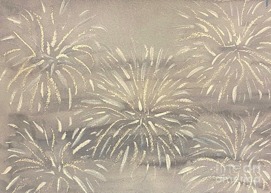 Fireworks Painting by Lisa Neuman