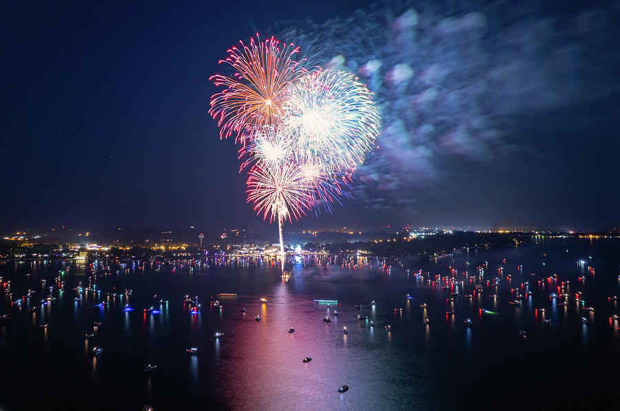 Fireworks On Lake Okoboji Photograph by Ben Ford Fine Art America