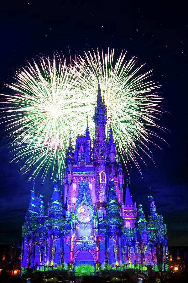 Fireworks Over Cinderella Castle Photograph by Mark Andrew Thomas