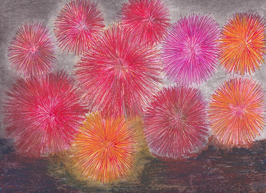 Fireworks Painting by Pallavi Sharma - Fine Art America