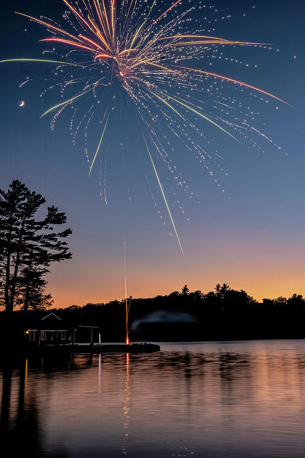 Fireworks Photograph by Tom Singleton