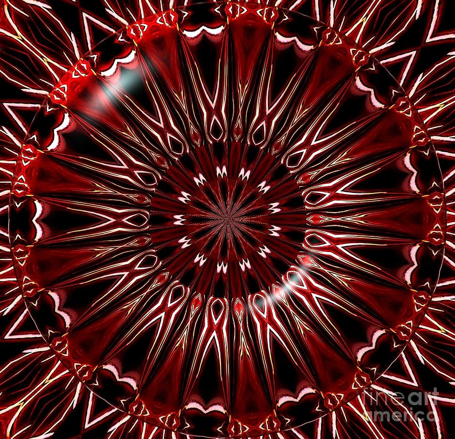 Fireworks Under Glass Abstract Mandala Kaleidoscope Photograph by Rose Santuci-Sofranko