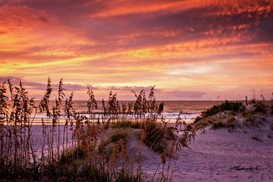 Firey Beach Sunrise Photograph by Alan Hausenflock