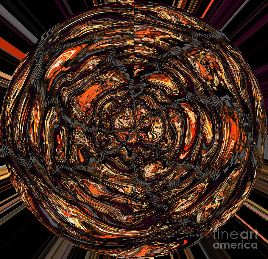 Firey Orb Digital Art by Jim Fitzpatrick