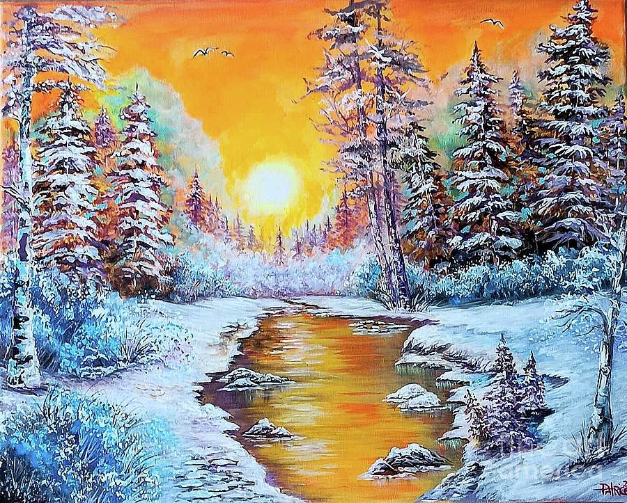 Fiery Winter Painting by Bella Apollonia