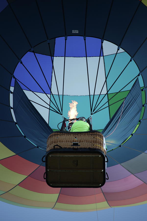 Firing The Burner On The Balloon Photograph by Dale Kauzlaric