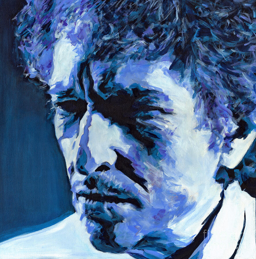 First Among Equals Second To None -Portrait of the Legend BOB DYLAN  Painting by Tanya Filichkin